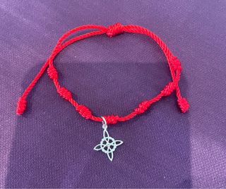 Pulsera Roja 7 Nudos Plata 925