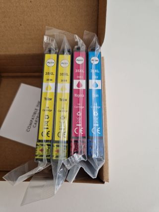 Cartuchos Tinta Epson 35XL Negro, Amarillo, Magent