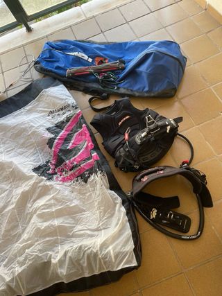 Cometa Kitesurf 7m + Tabla + Arnés