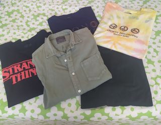 Lote Ropa Chico Talla L: Camisetas y Camisa
