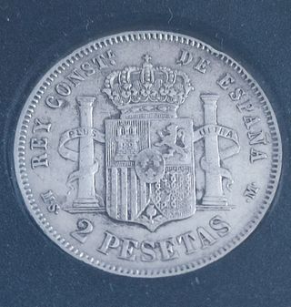 2 Pesetas Alfonso XII 1882
Moneda de plata 