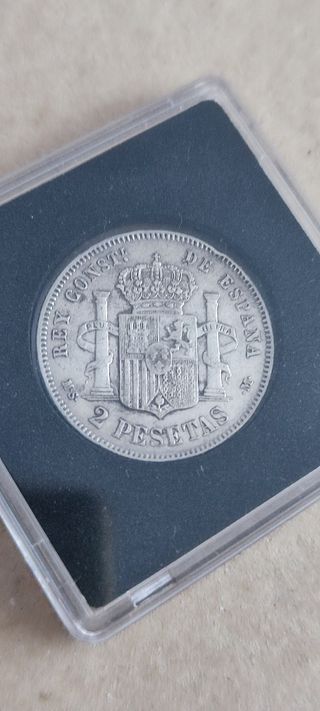 2 Pesetas Alfonso XII 1882
Moneda de plata 