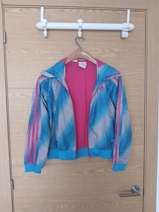Chaqueta Chándal Adidas Azul y Rosa