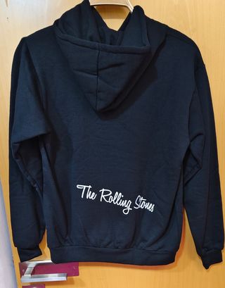 Sudadera Rolling Stones Lengua, Negra con capucha