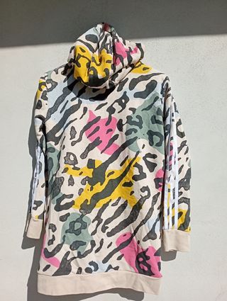 Felpa Adidas con cappuccio fantasia colorata 10 an