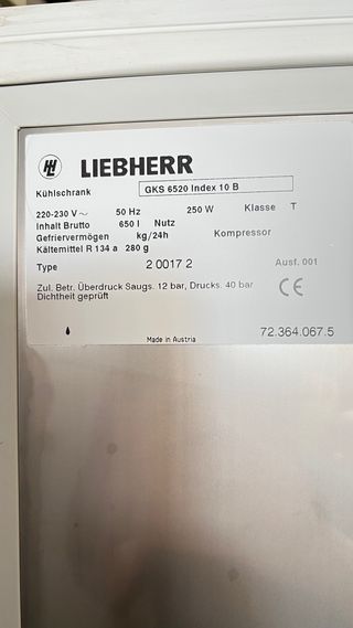 Nevera industrial Liebherr 