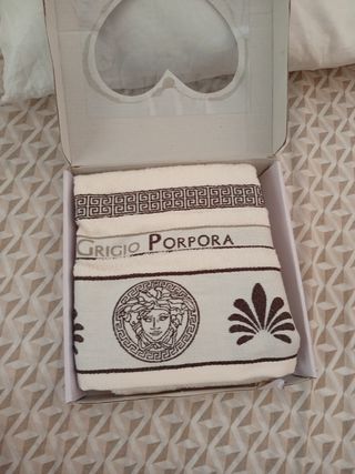 Set Asciugamani 1+1 Grigio Porpora