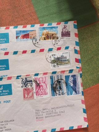 Buste con francobolli India