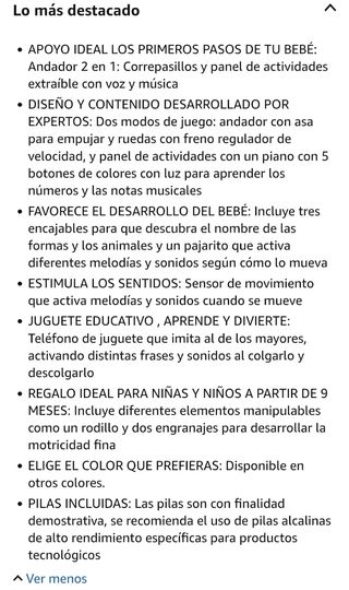Correpasillos Vtech con luz y música