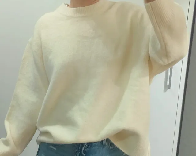 Jersey Stradivarius beige claro talla XS ancho