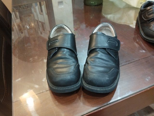 Zapatos Negros Escolares Niño Talla 33
