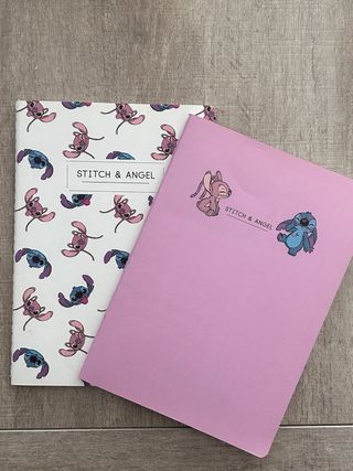 2 Cuadernos Stitch y Angel 