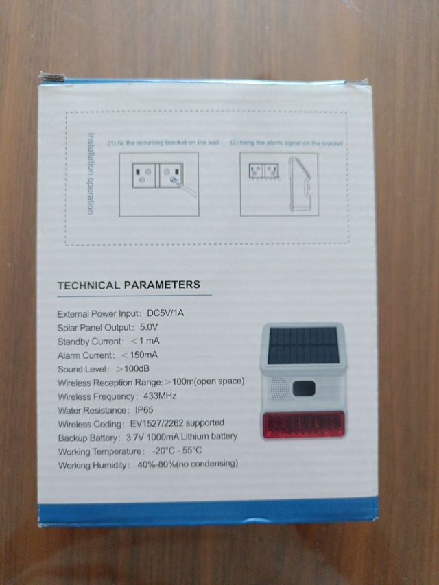 Sirena Solare Wireless Antifurto Esterna