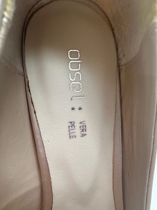 Elegantes zapatos de fiesta platino vera pelle