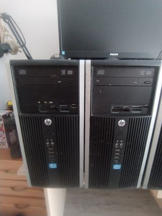 Ordenador HP Negro con Ratón y Cables