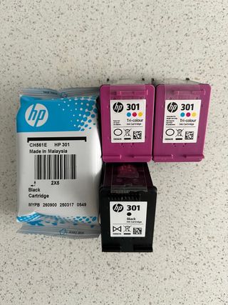 Cartuchos HP 301 Negro y Tricolor