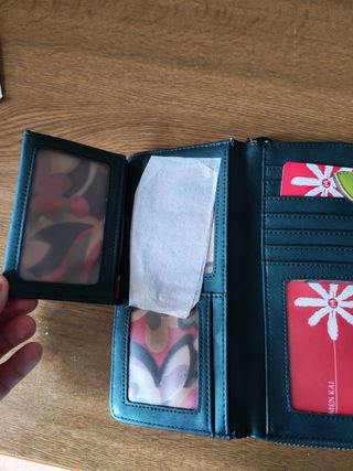 Cartera tarjetero monedero mujer floral