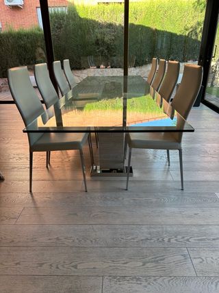 Mesa comedor cristal y 8 sillas
Última Semana 