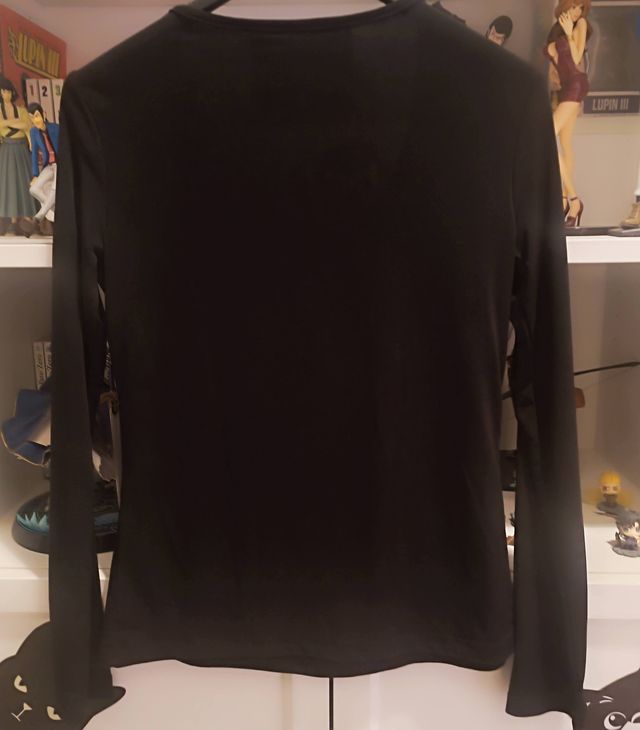 Maglia L.Campione Nera Drappeggiata