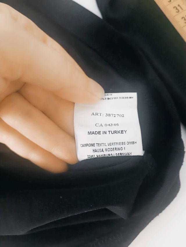 Maglia L.Campione Nera Drappeggiata