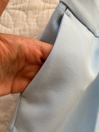 Pantalón ZARA pinzas azul bebé Talla XS/S