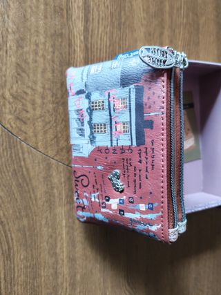 Cartera billetera monedero mujer niña, con su caja