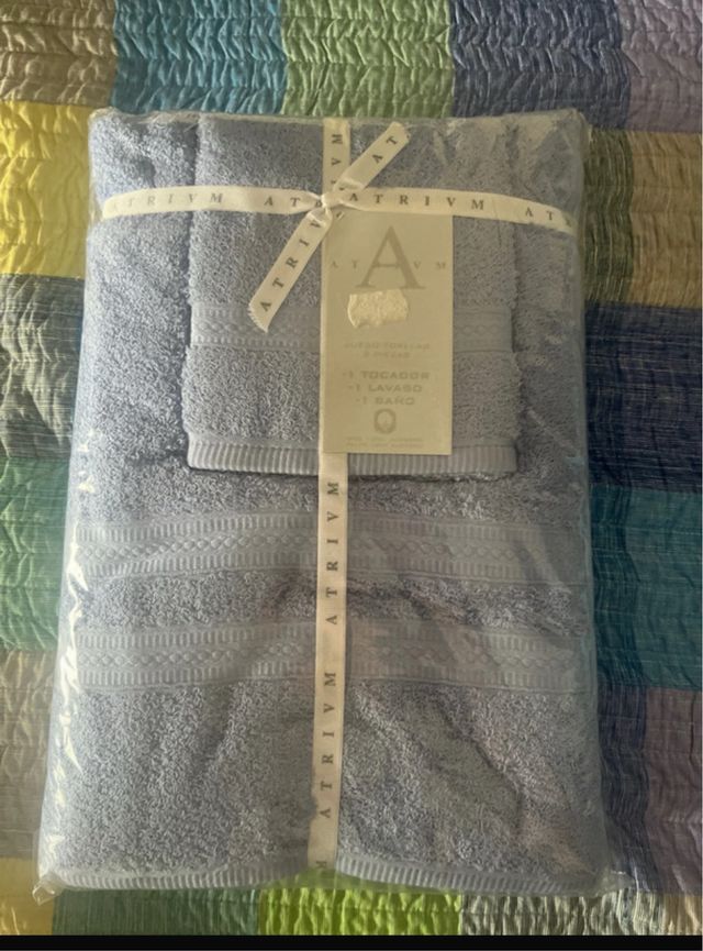 Juego de Toallas Atrivm Algodón Azu