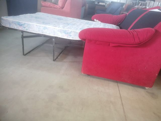Sofá Cama Rojo Tela