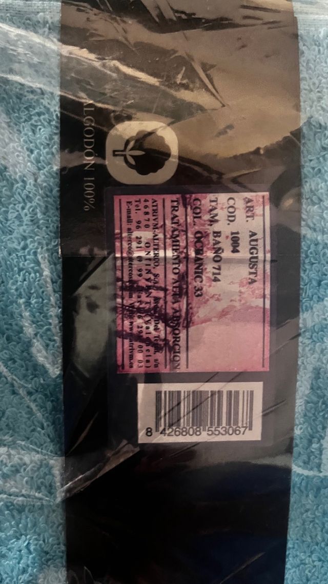 Toalla de Algodón 100% Azul