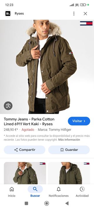 Parka Tommy Jeans verde