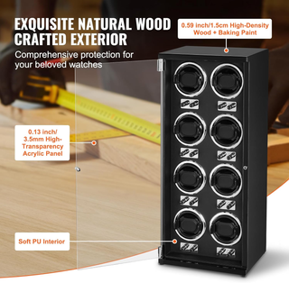 Caricaorologi per 8 orologi automatici da uomo e d