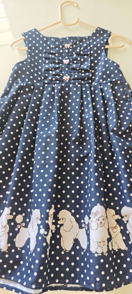 Vestido niña lunares y perros talla 6