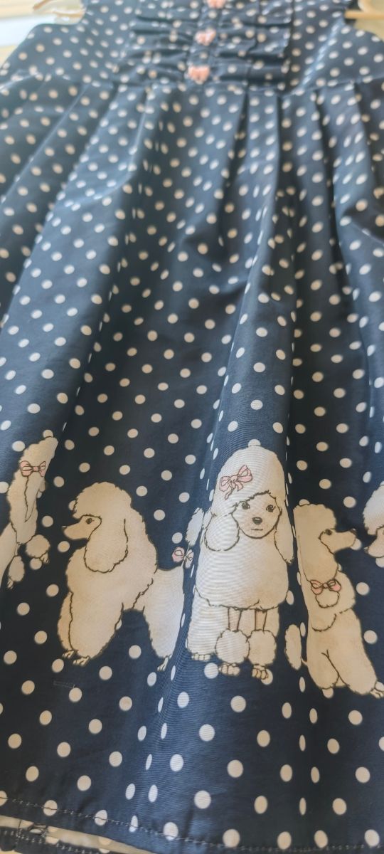 Vestido niña lunares y perros talla 6