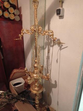 Estandarte religioso de metal baño oro