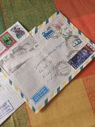 2 buste con francobolli Iran e Iraq brasile