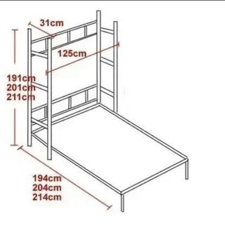 CAMA ABATIBLE VERTICAL NIUS 105X180