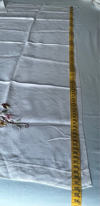 coppia asciugamani lino ricamati fiori