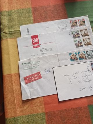 Buste con francobolli castelli italiani