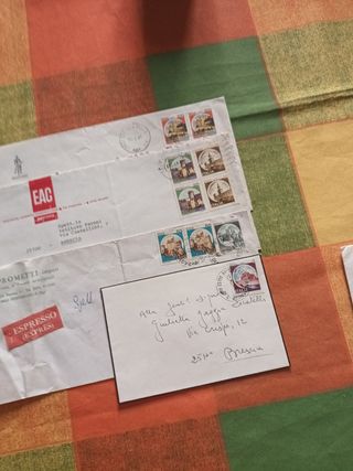 Buste con francobolli castelli italiani
