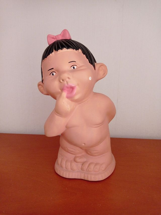 Salvadanaio per bambini vintage da bambina con fiocco