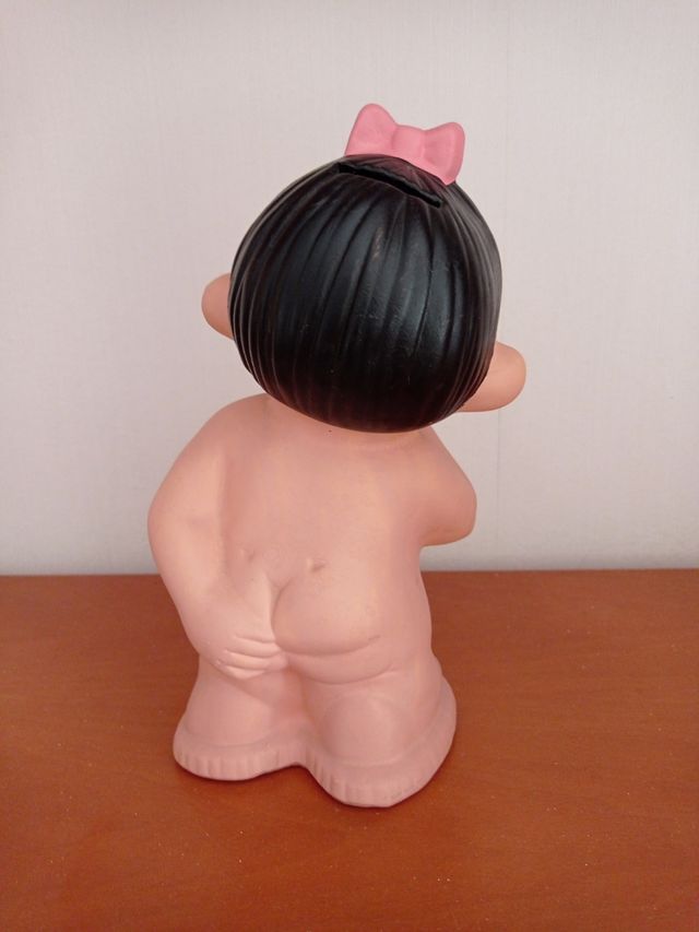 Salvadanaio per bambini vintage da bambina con fiocco