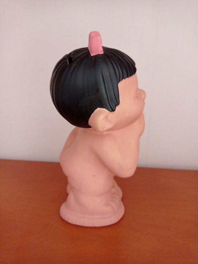 Salvadanaio per bambini vintage da bambina con fiocco