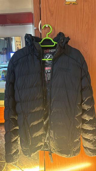 Parka Geographical Norway Negra con Capucha