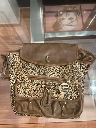 Bolso MTNG estampado leopardo y marrón