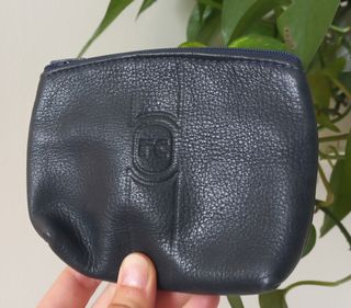 Monedero piel vintage azul 