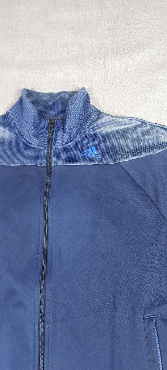 Chaqueta deportiva Adidas azul cremallera completa
