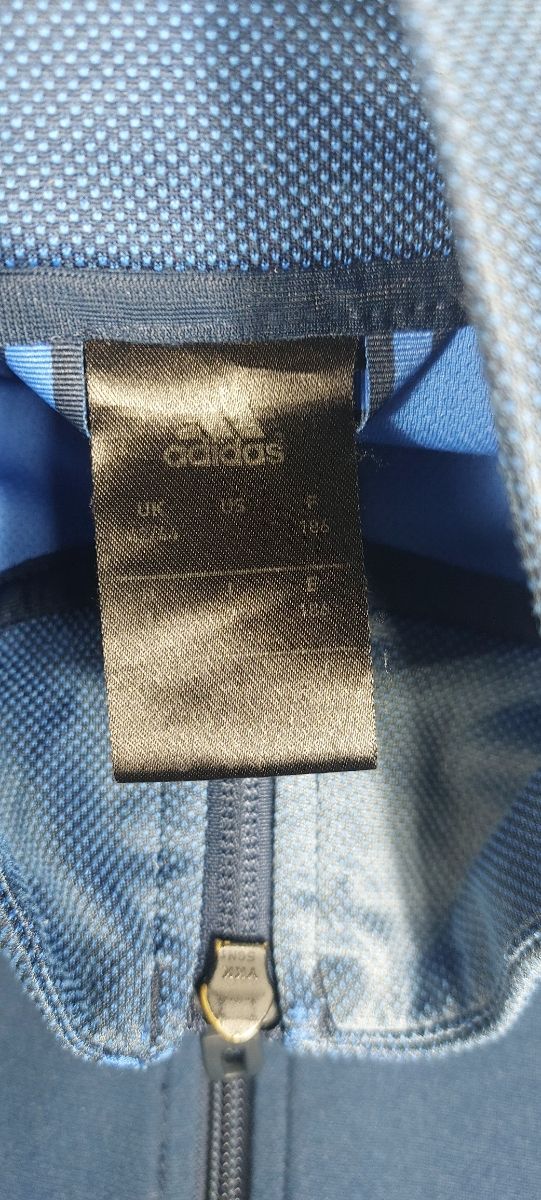 Chaqueta deportiva Adidas azul cremallera completa