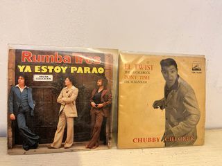 Lote 2 vinilos EP de Chubby Checker y Sgl Rumba 3