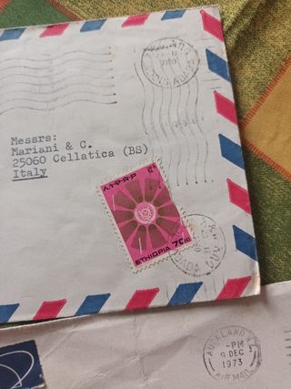 Buste con francobolli Etiopia e Auckland