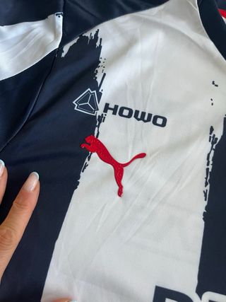 Camiseta Puma Negra y Blanca Fútbol Monterrey
